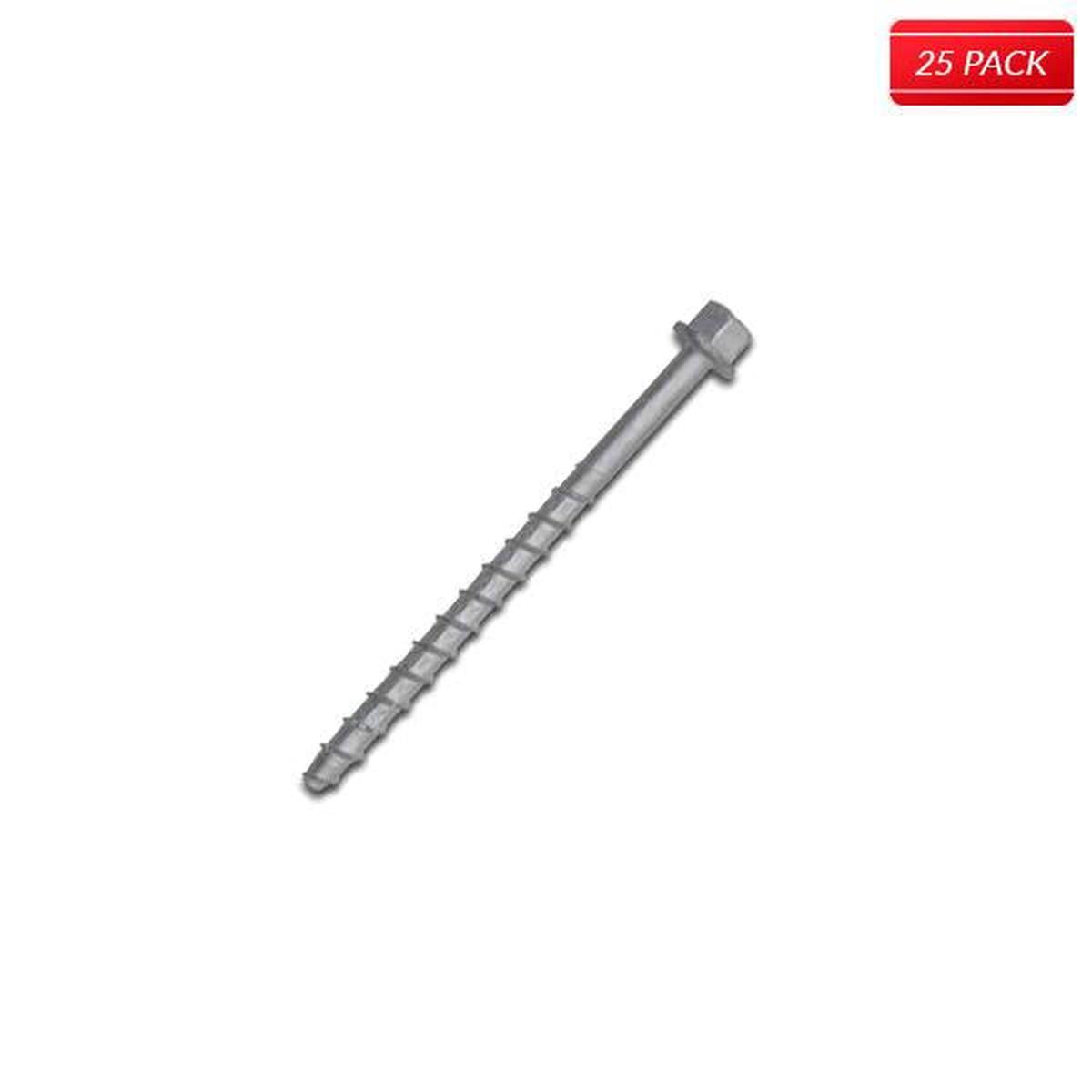 Elco Con-Flex LDC Screw Anchors 3/8 x 7-1/2 HWH w/ locking serration (25 Qty.)
