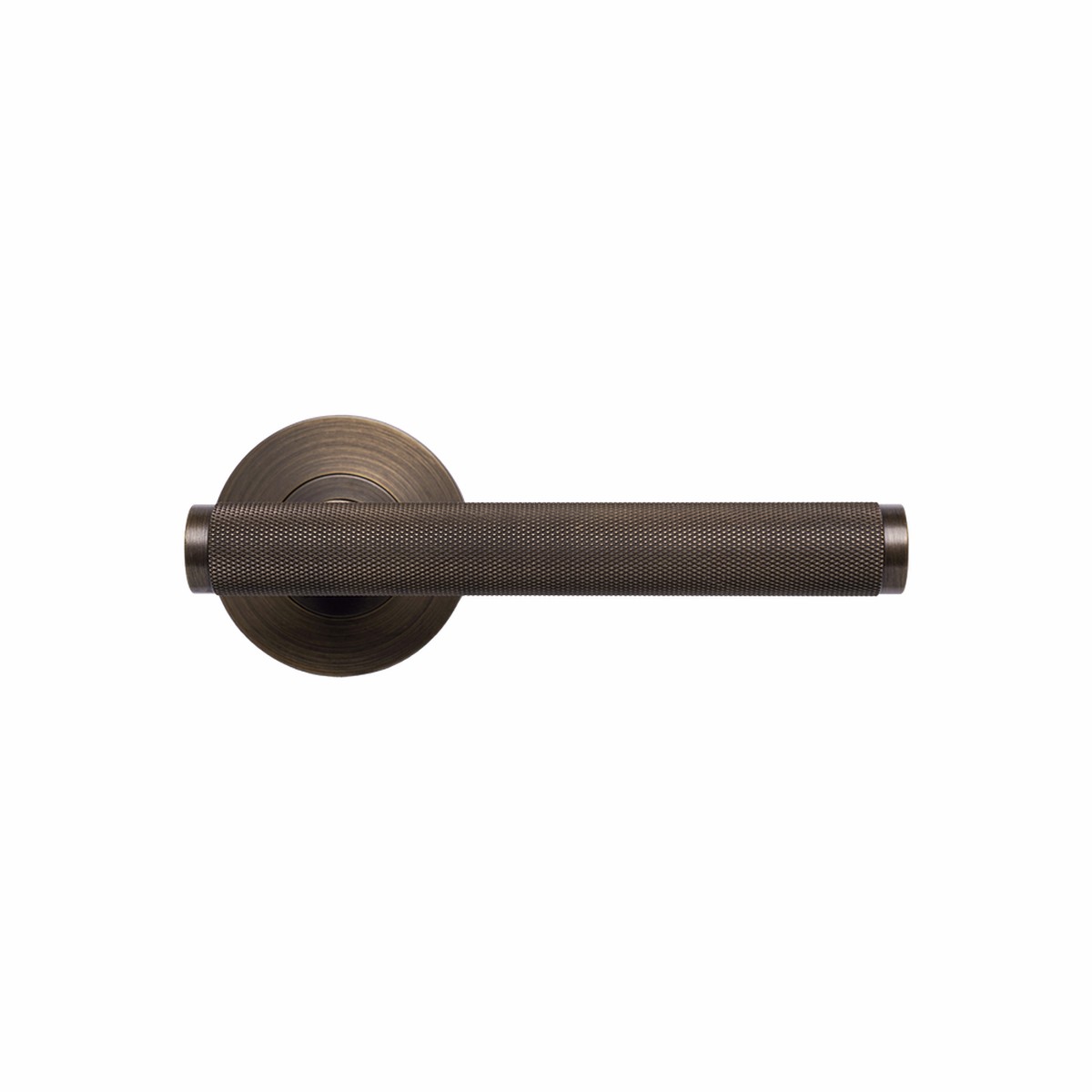 Momo Handles Bellevue Solid Brass Knurled Mortice Lock Privacy Lever Set Bronze