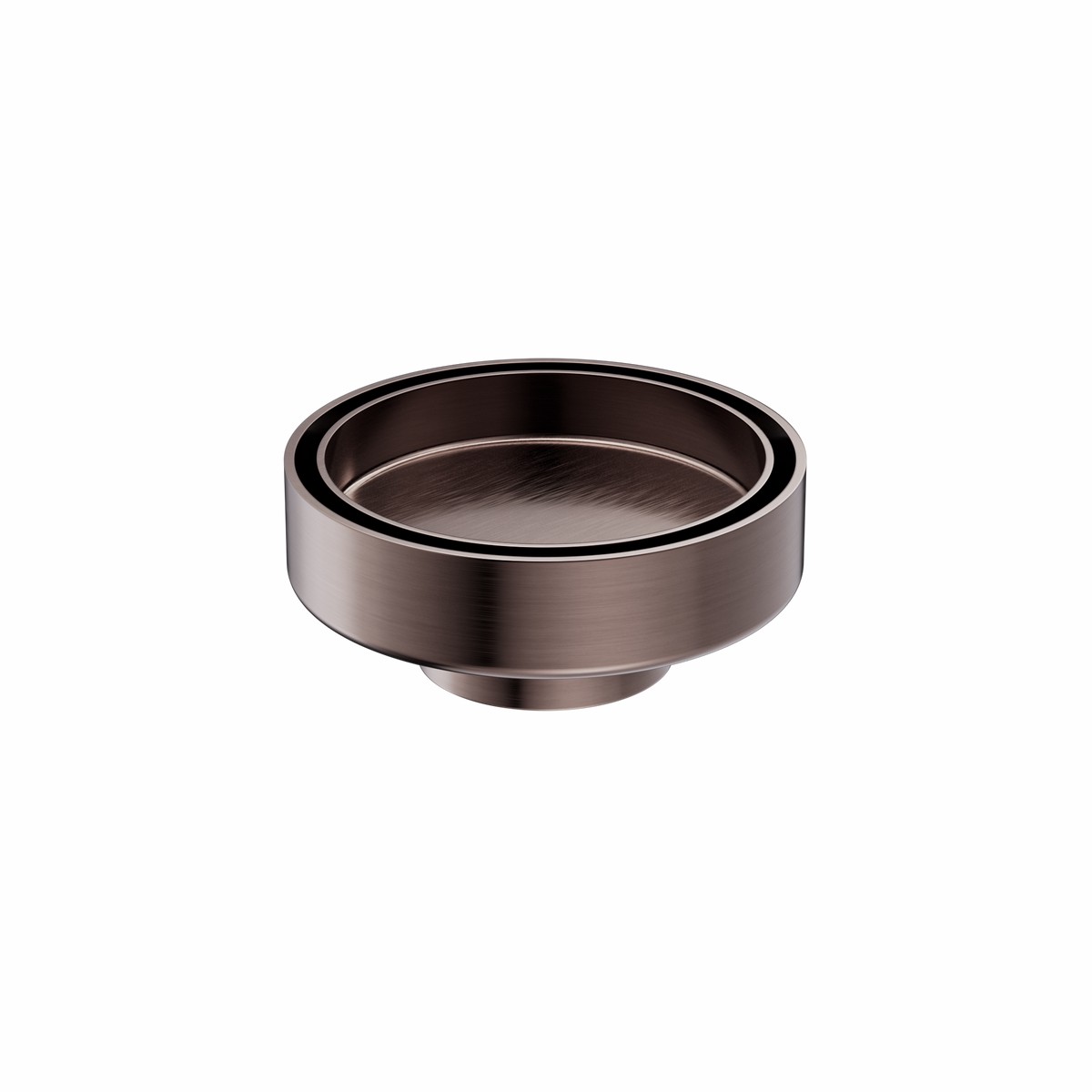 Nero 100mm Round Tile Insert Floor Waste 50mm Outlet Brushed Bronze