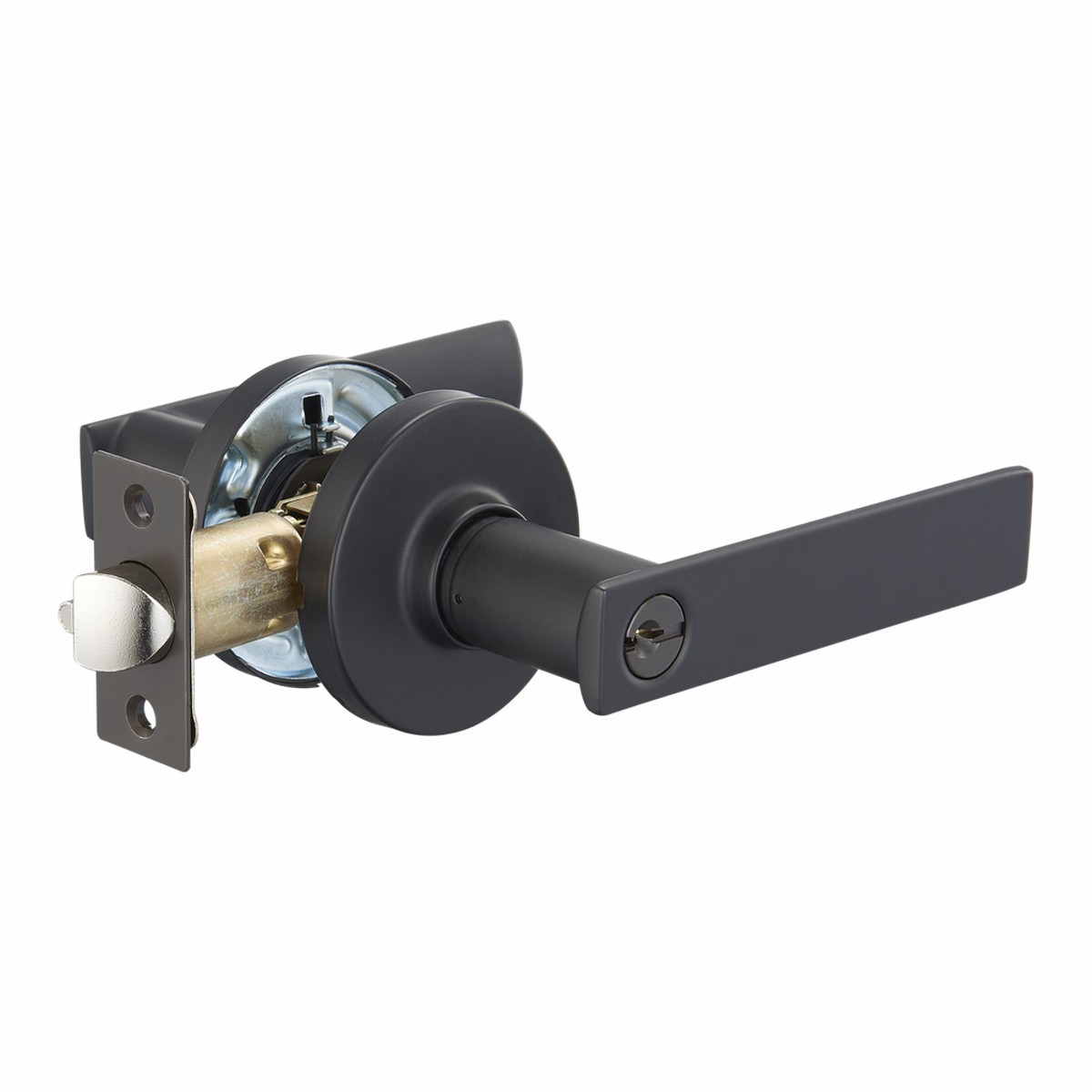 Zanda Austin Round Entrance Set Lever Set Door Handle Matte Black