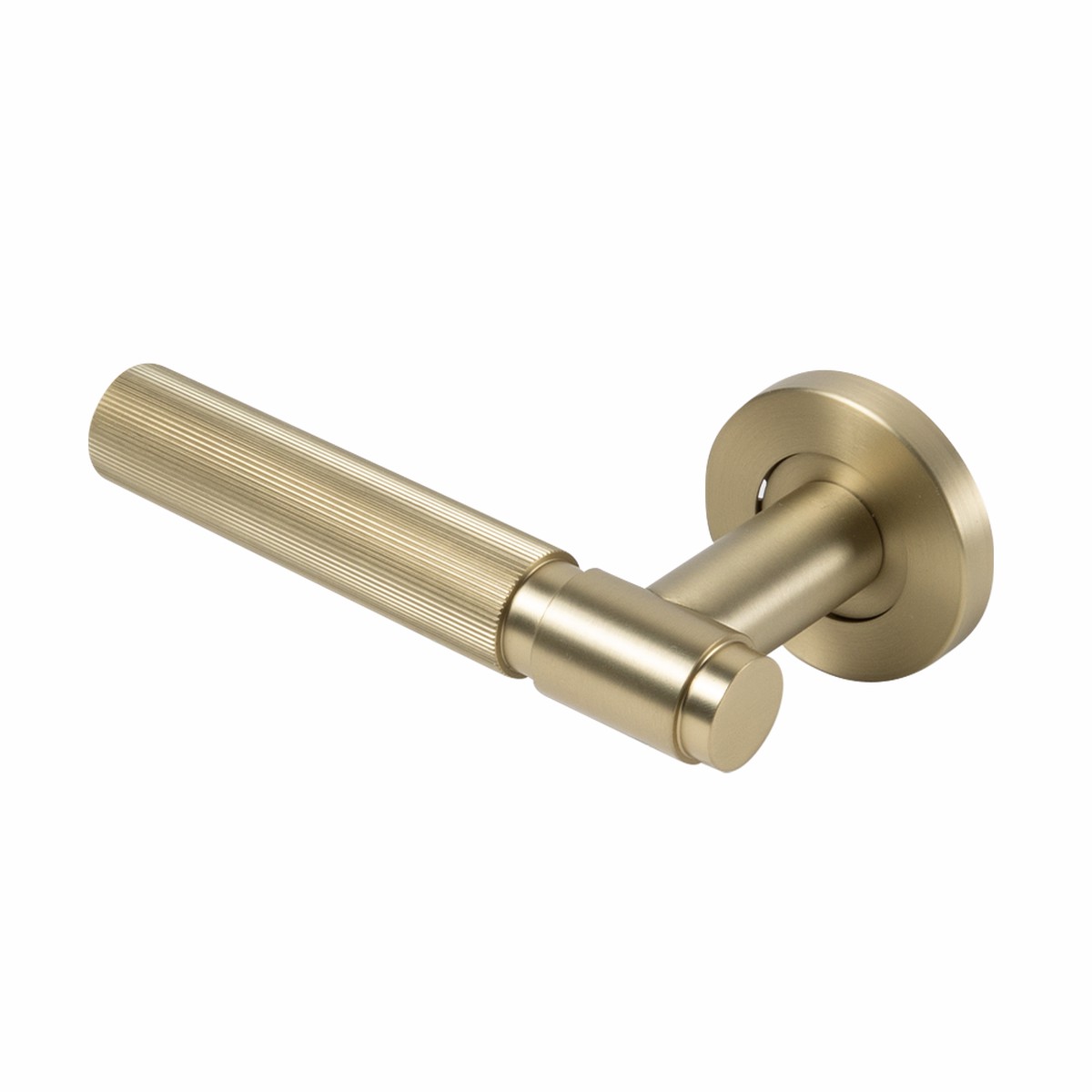 Alma Lio Linear Dummy Door Handle Brushed Brass Gold